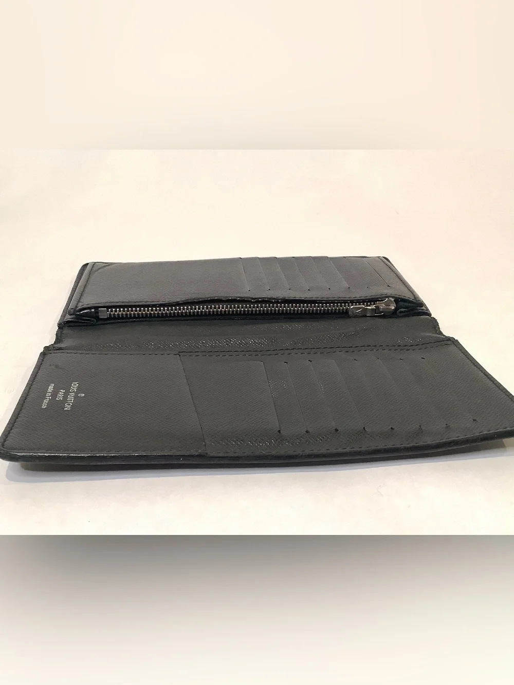 Classic Men's/womens Black Leather Long flap Wallet